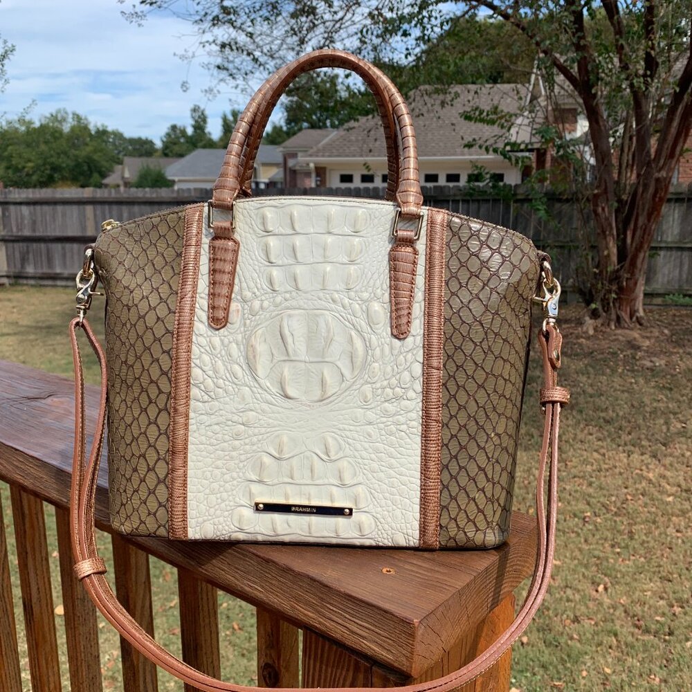 Brahmin Duxbury Oatmeal Tri Color HTF